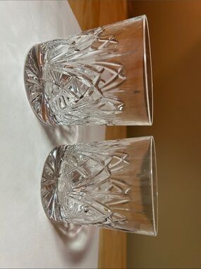 2 Waterford Marquis Brookside 3 5/8” Straight Side Double Old Fashioned Tumblers